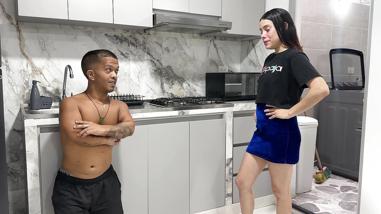 Naughty Stepsister Teases Her Little Stepbrother Until She Sees His Huge Cock, Gets Very Horny and Fucks Him Hard