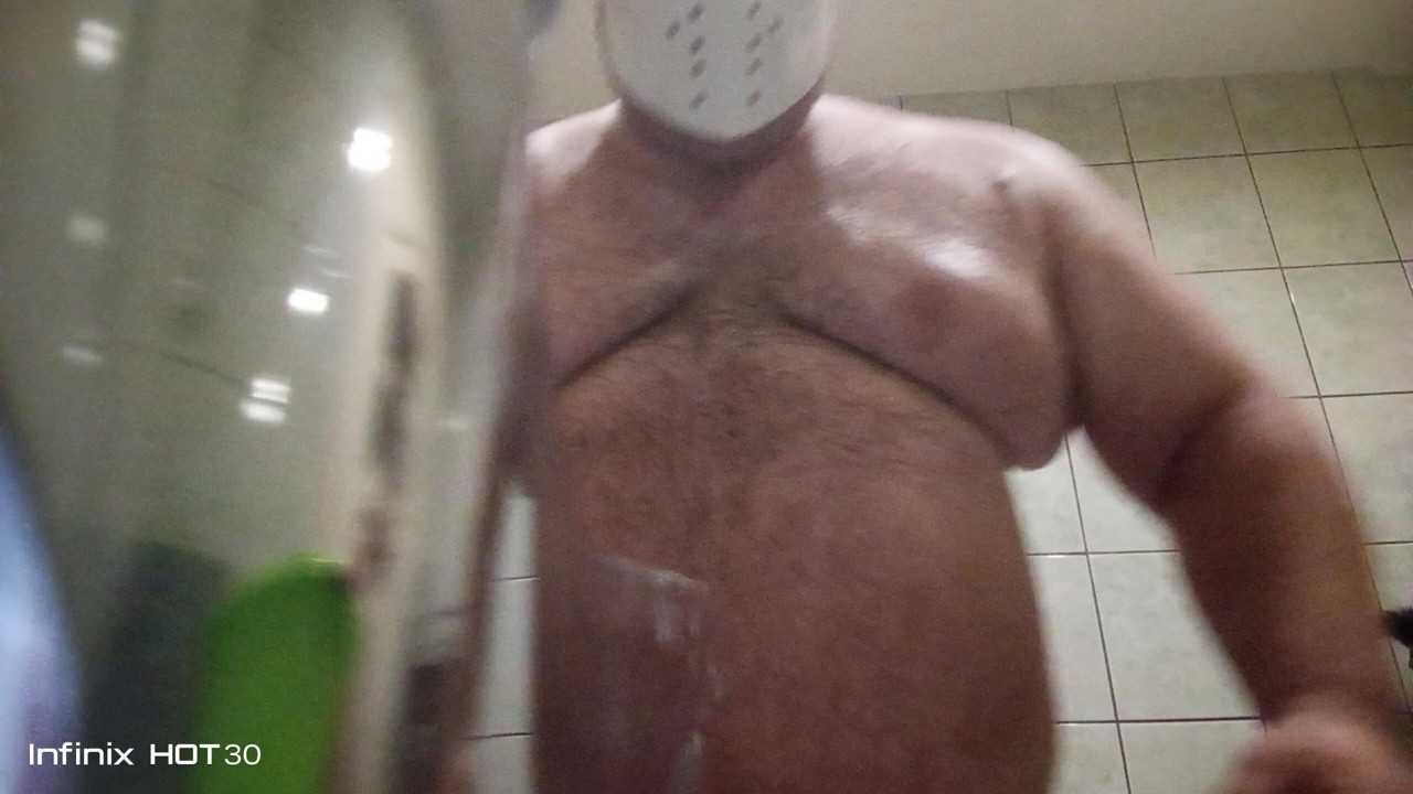 Flex body & jerking off dick