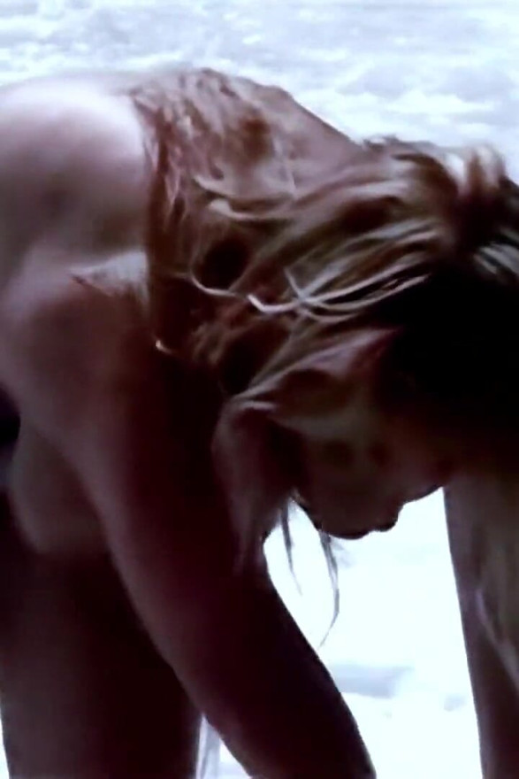 Jenny One: Beautiful Spanish Babe with Big Natural Tits Gets Naked on the Rocks