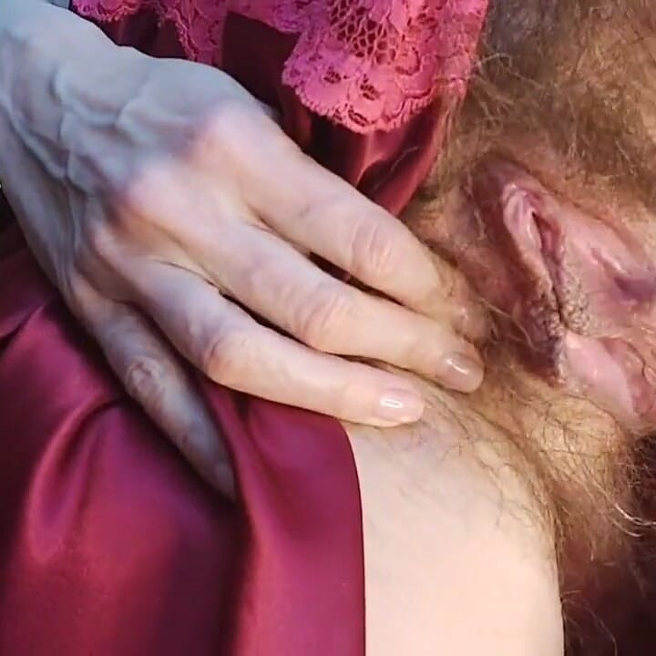 I Came Very Hard When I Was Jerking off My Clitoris, Very Hairy and Creamy Pussy, Hot MILF Masturbating