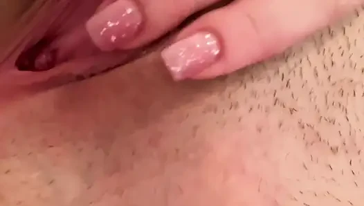 A student jerks off her tight pussy for a test for the teacher's camera