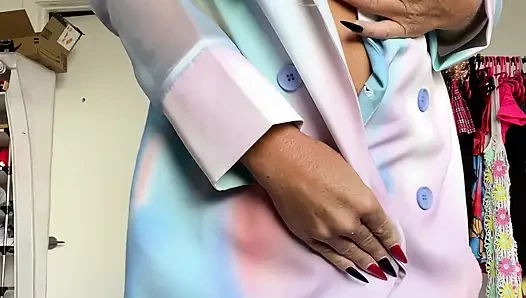 Dewi Yunani Steph dan flamingo.