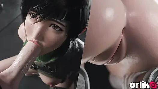Yuffie Kisaragi Big Dick Sloppy Blowjob - Deep & Messy 3D Animation
