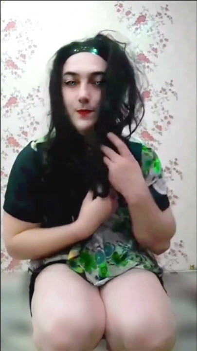 Boy Boobs Natural Sissy Crossdresser Lady Boy White Skin Big Ass Smooth Body | Clip 1