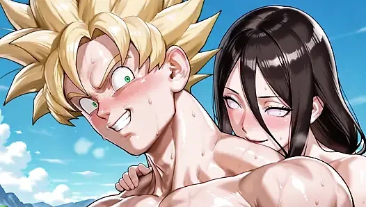 Goku - Ssj (db) X Hanabi (naruto)