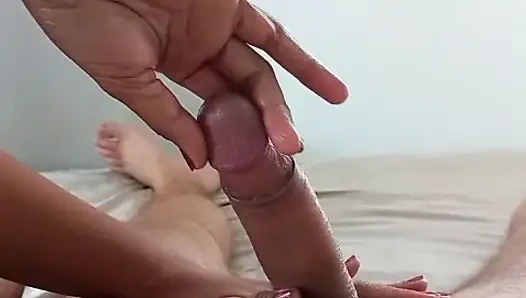 Asian oil dick massage with happy end - POV passionate handjob (Trailer)