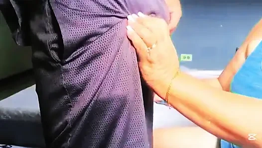 At the end of the cock blowjob, my girlfriend's grandmother squirted when I put my cock in her