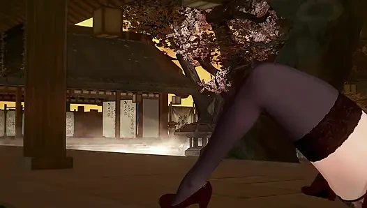 Возбужденная милфа на том свете