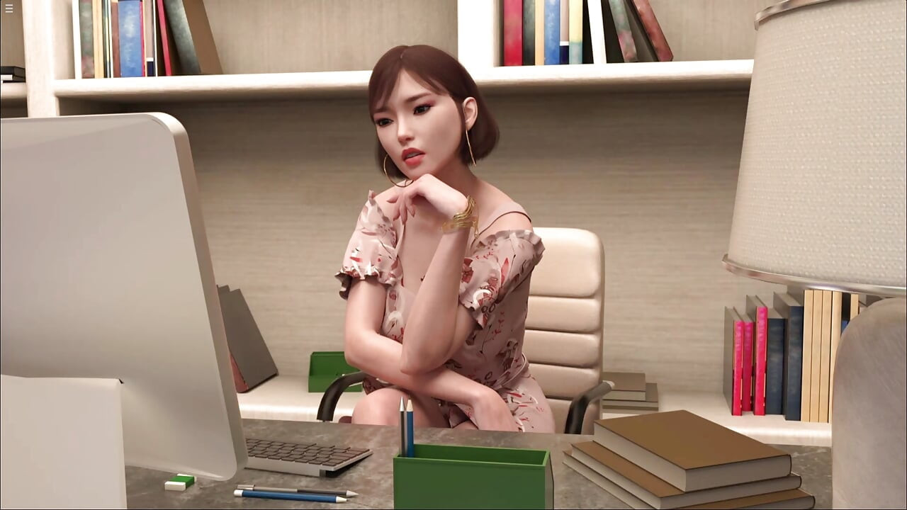 Japanese Lady Boss Masturbating While Video Call With Billy