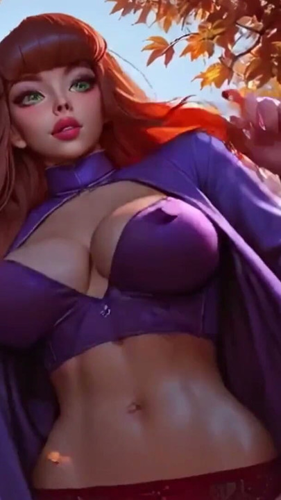 Daphne Blake Sexy Dance In Red Panties For Adult Boys. Bouncing Boobs AI | Clip 3