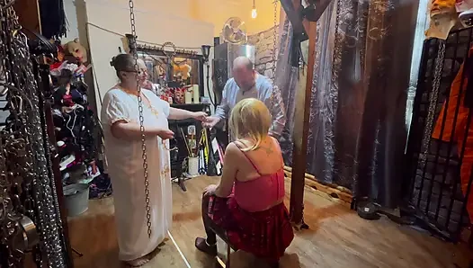 Part 2:- Domina Satan and Lanista Bear collars their slutty whore and give them a good belt