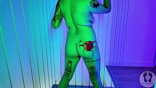 Striptis Twerk Avatar Efek Cahaya Rgb Body Painting 4k