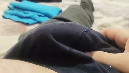 Solo male playing with his dick