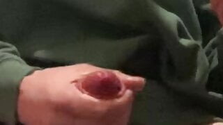 HUGE cumshot after fucking a fleshlight (with cock ring)