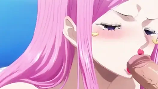 One Piece, хентай - Bonney с большими грудями в действии