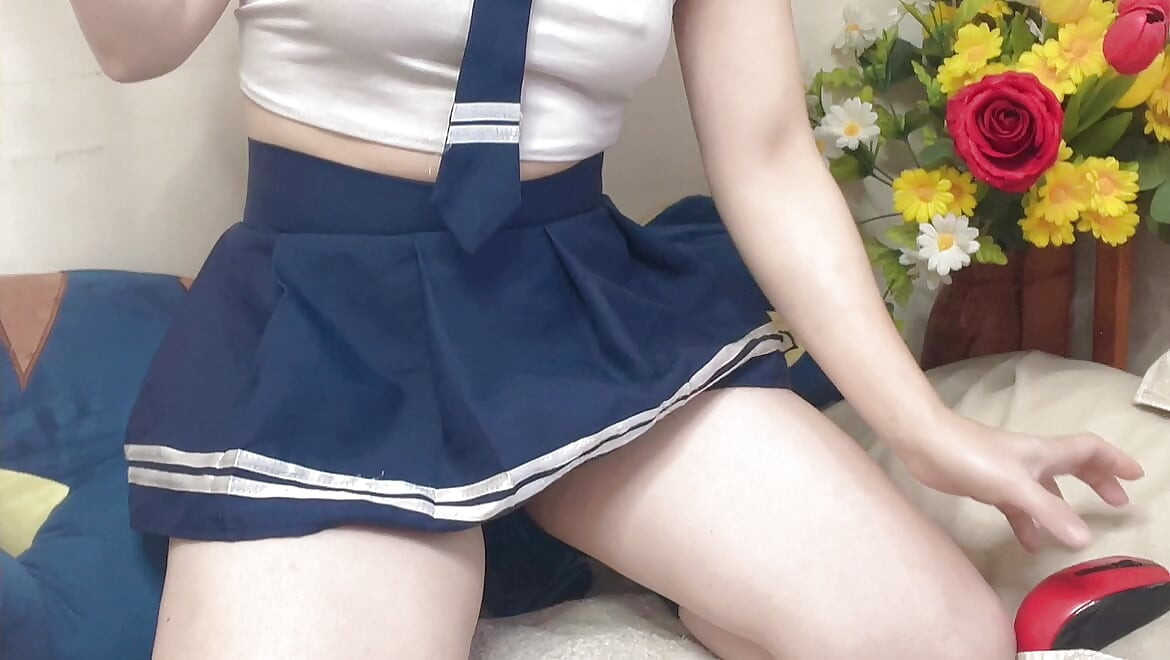 Petite Hana in College Outfit Fuck Banana Fruit Sexy Blowjob