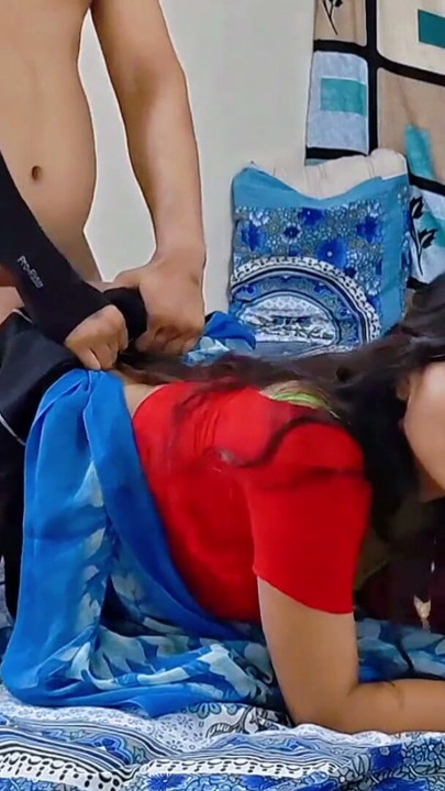 Newly Married Hottest Indian Desi Bhabi Fucking with Her Husband's Younger Stepbrother in Doggy Style | Clip 1