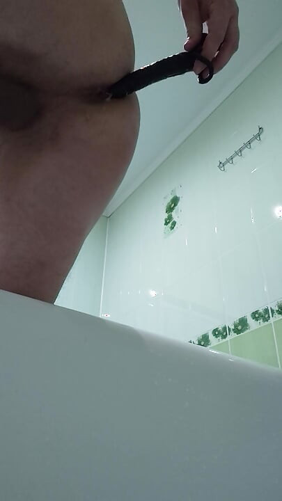 Bad Bicky sticks a small into her anus!