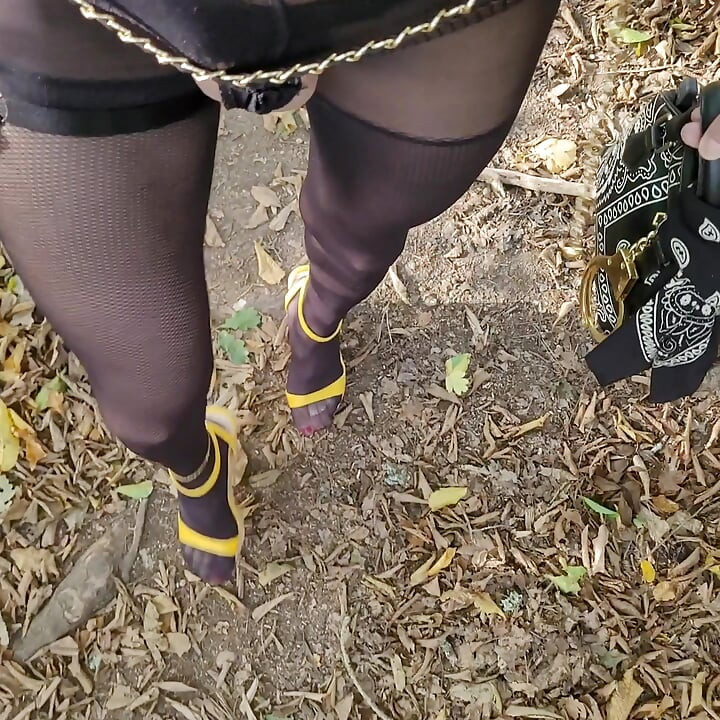 Exhibit P🚗U B L I C en Pute on a Parking Lot in the Forest, at La Faisanderie 91. Fanciful Tights, Thong [4sep25] Meet CoKiiNE! VaneSsaBiTCHx