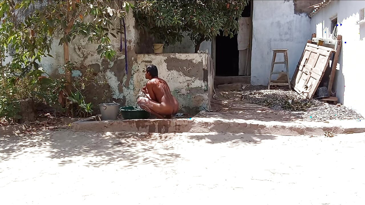 Mukesh Solanki Bathing