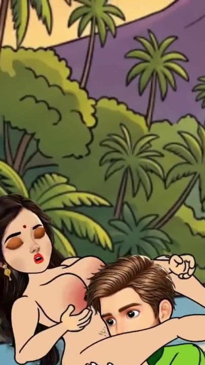Man fucks woman with big cock in the forest, woman is very happy. | Clip 1