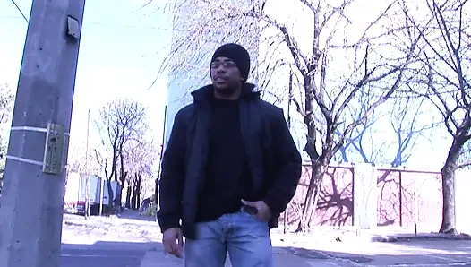 Stunning euro babe face fucked before hard anal sex by black maledom