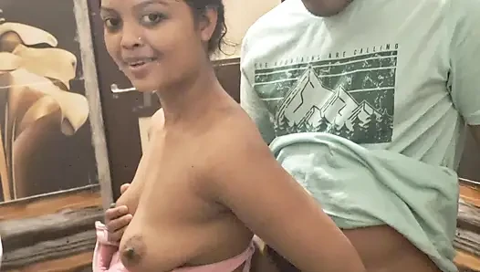 Hardcore with stepsister after finding her alone at home while going to a night party