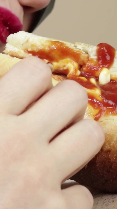 Emotional moment from "A cock finished in my special hotdog"