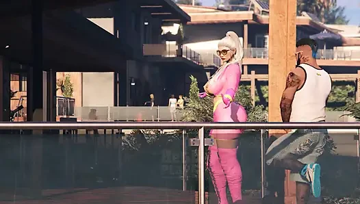 GTA V Franklin Clinton x Premium Pink Boots Lady (3D Animation) (FULL)
