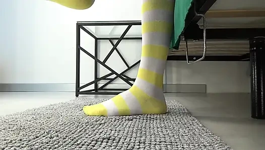 Solo in Striped Knee-highs