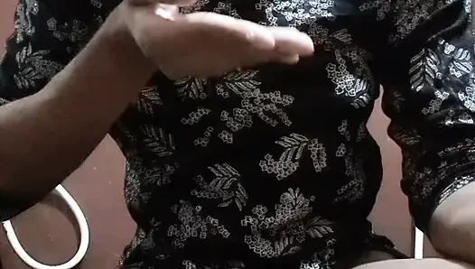 Sissy crossdresser drink her cumm spitting and anal fingering