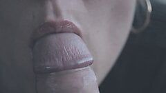 Sensual close-up blowjob from amateur girlfriend