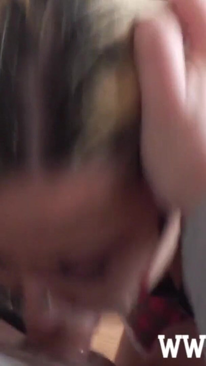 Jaw-dropping moment from "Slut goes down on her knees for some sloppy blowjob training"