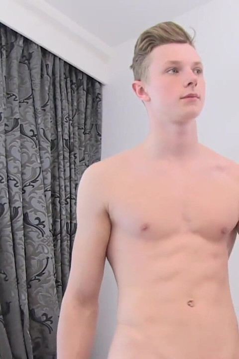 Horny twink Angel covers his hand with warm sticky man milk!