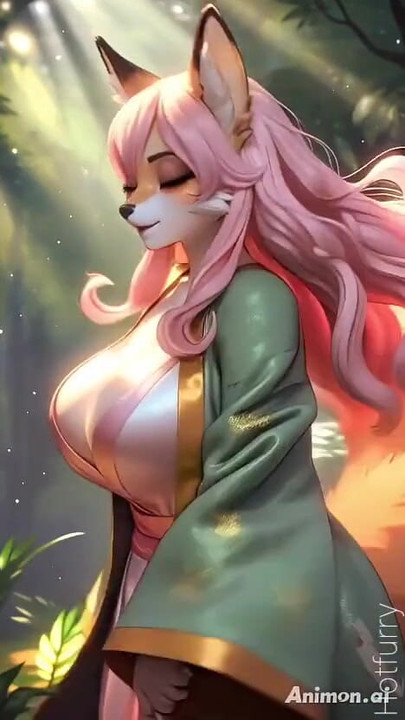 Zgodne krznene devojke sa velikim sisama u magičnoj šumi (Ai modeli) | Klip 1