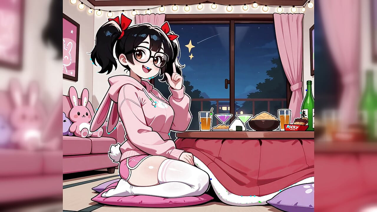 POV - Lesbian Slumber Party Orders Pizza With Extra Sausage. AI-Generated