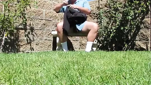 Açık havada park jerkoff 4