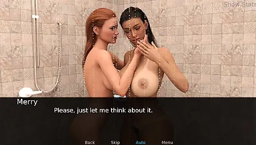 Проект горячая жена: 2 дамы играют друг с другом в душе.