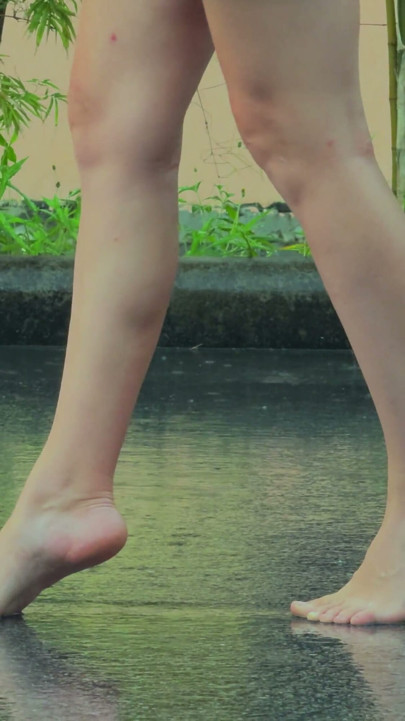Bare Legs in the Rain