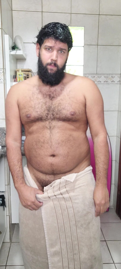 Gainer. belly. bear. beard. hairy