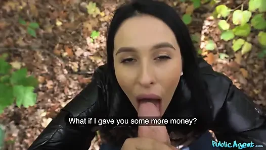 Публичный агент - Hitchiker Alyssa Bounty глотает сперму в видео от первого лица