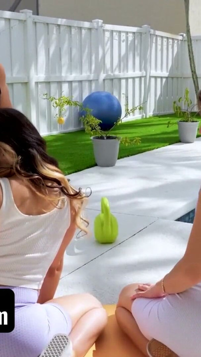 Bootylicious Step-sisters Get Stretched After Yoga Workout Feat. Violet Gems & Mae Milano | Clip 1