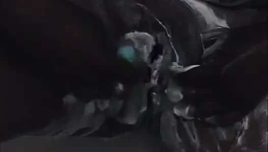 Black pussy fucking in the bathroom after pussy shaving