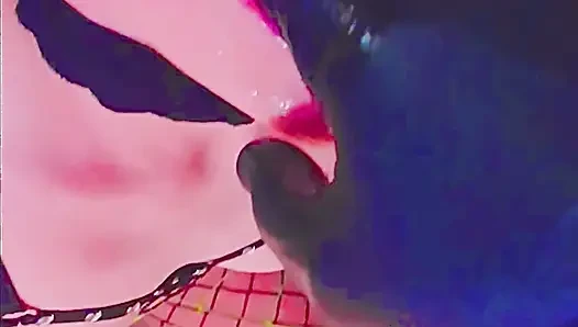 A Nighthore with 2 Phat Lips and thick Cum Stringers