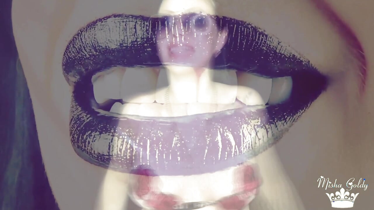 Glossy lips and big tits mind fuck with joi and cum countdown