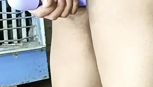 Double dildo in ass to fuck big ass Hindi audio doggy style anal