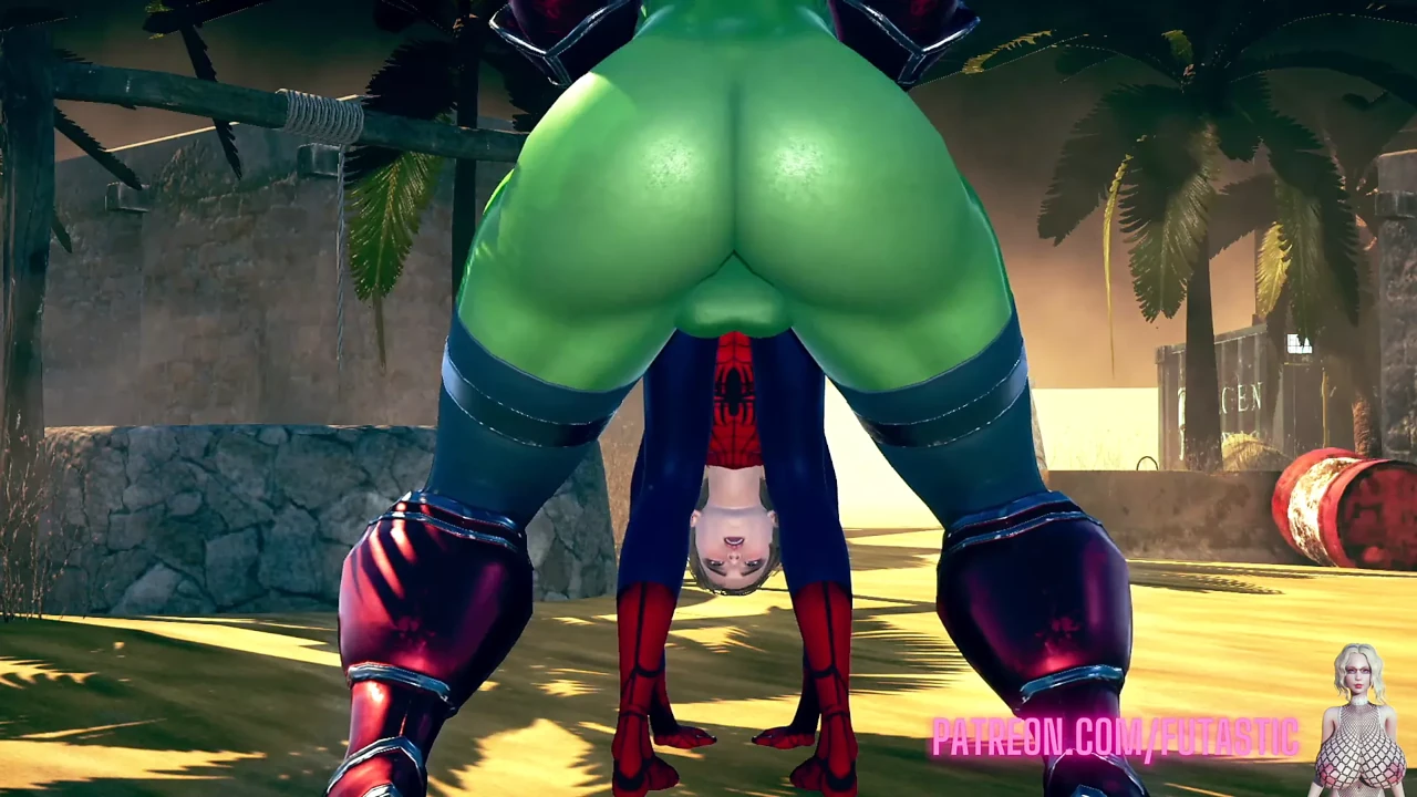 Futa Shehulk fucks Spiderman after battle – Futa on Male
