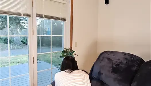 Enjoying Both My Ass and Hairy Pussy