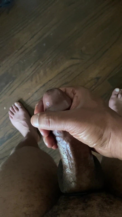 Noisy Edging session on my big dick | Clip 1