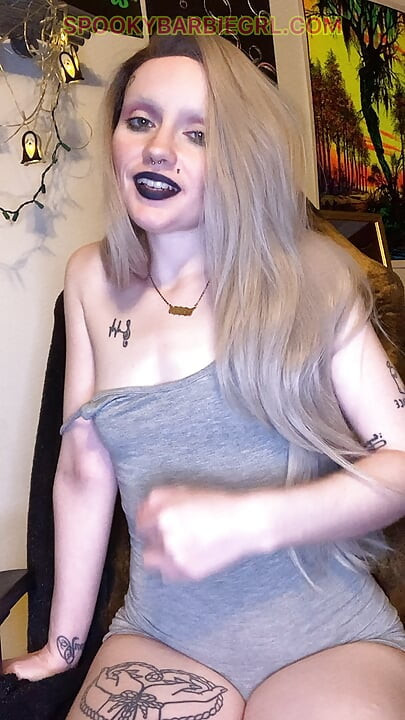 SPOOKYBARBIEGRL GOTH HOMEWRECK JOI - SMALL TITS ARE BETTER